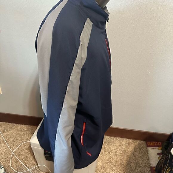 FootJoy Mens XL Half ZIP Blue/Gray Windbreaker - Picture 4 of 5